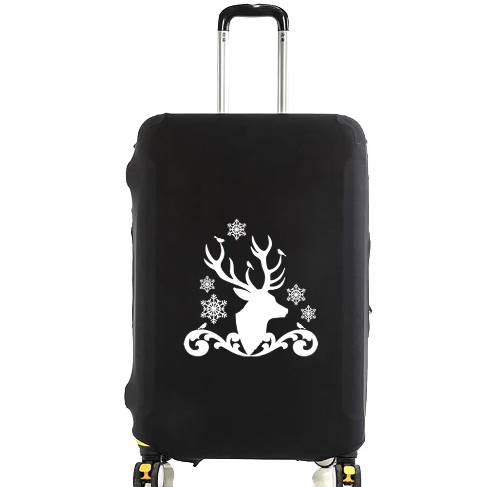 juste de bagage unisexe avec motif de série d'images blanches, sacs à poussière élastiques, valise à roulettes, étui à la mode, accessoires de voyage, 18 "-28"