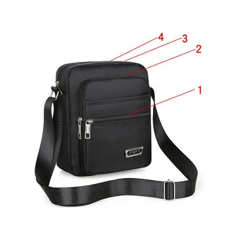2025 hommes sac à bandoulière en nylon sac de messager décontracté en nylon poche à glissière sac à main mode fourre-tout voyage mâle sacs à bandoulière nouveau
