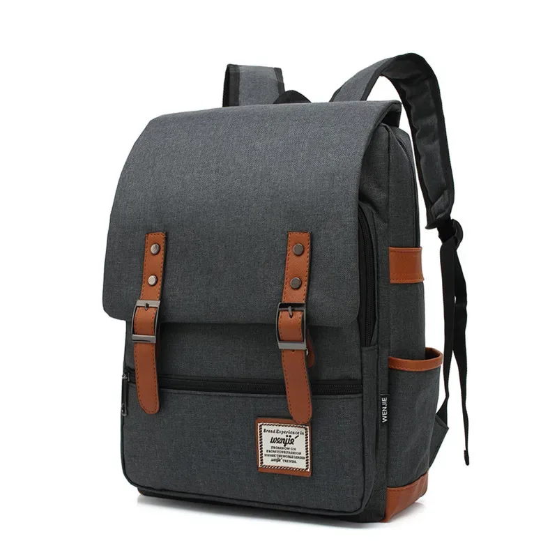 sac à dos vintage pour ordinateur portable de 16 pouces, sacs en toile pour femmes, sacs de voyage en toile pour hommes, sacs à dos décontractés rétro, sacs d'école pour adolescents