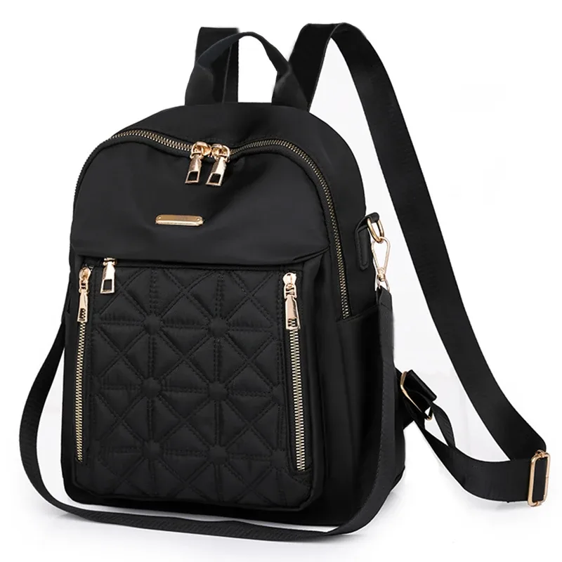 sac à dos en nylon multi-usage, nouveau style, idéal pour les voyages et l'école [la direction de la fermeture éclair est aléatoire, le style de