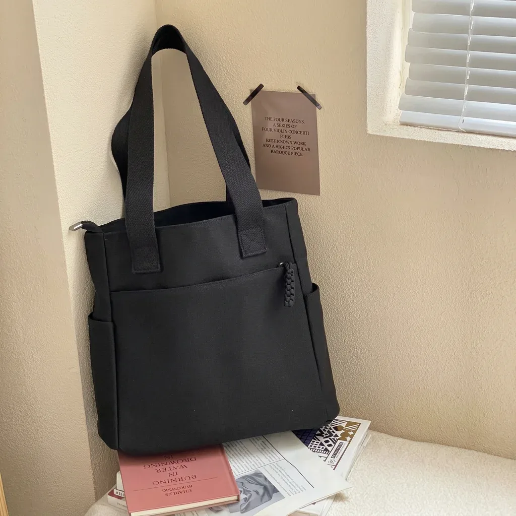 sac fourre-tout rigide de grande capacité pour les trajets quotidiens, sac de shopping minimaliste pour les courts trajets, idéal pour les étudiants et les sorties décontractées