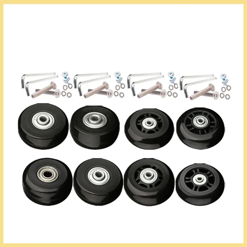 roues de remplacement à vis pour valise de voyage, kit de réparation d'essieu de roue 40/45/50/60/70/80/90/100/110/120mm, roulettes silencieuses