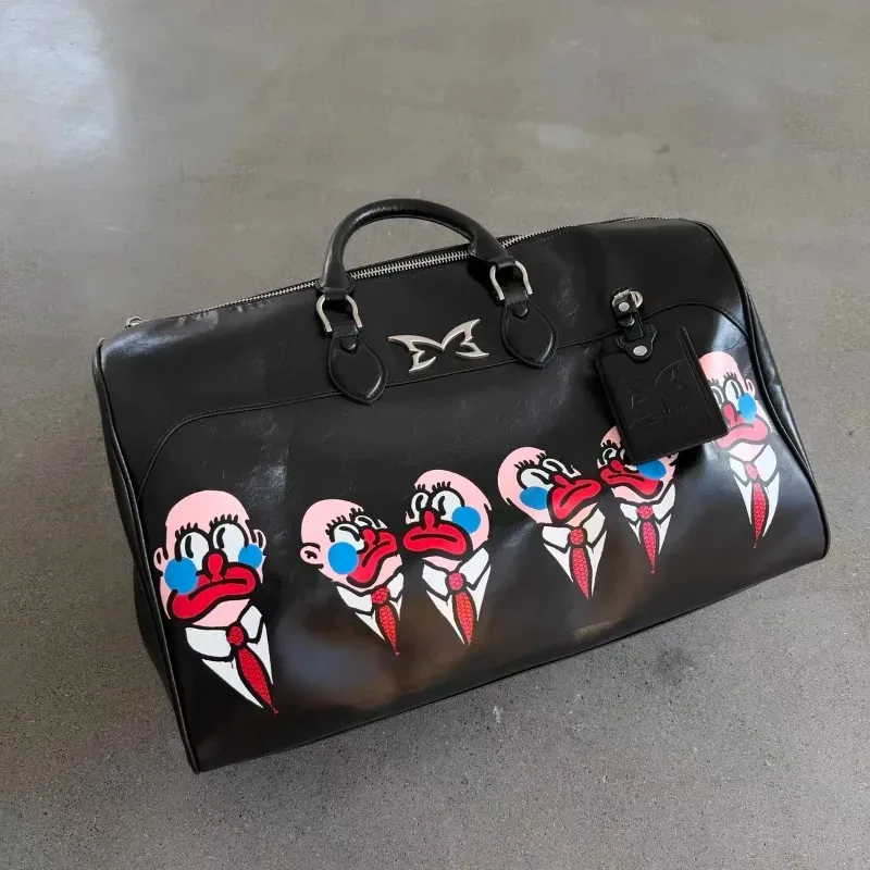 sacs de voyage mertra noirs grande capacité, qualité supérieure 1:1, sacs de cabine en cuir pu pour hommes mertra, sacs à dos pour femmes