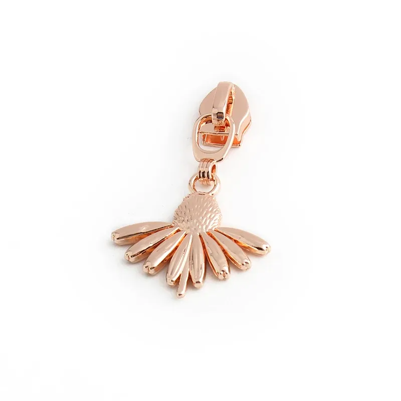 5/10 pièces en forme d'oiseau/abeille/fleur 5 # curseur de fermeture éclair en métal en nylon, pour bricolage, couture, artisanat, vêtements, sacs de rangement de voyage, accessoires à fermeture éclair