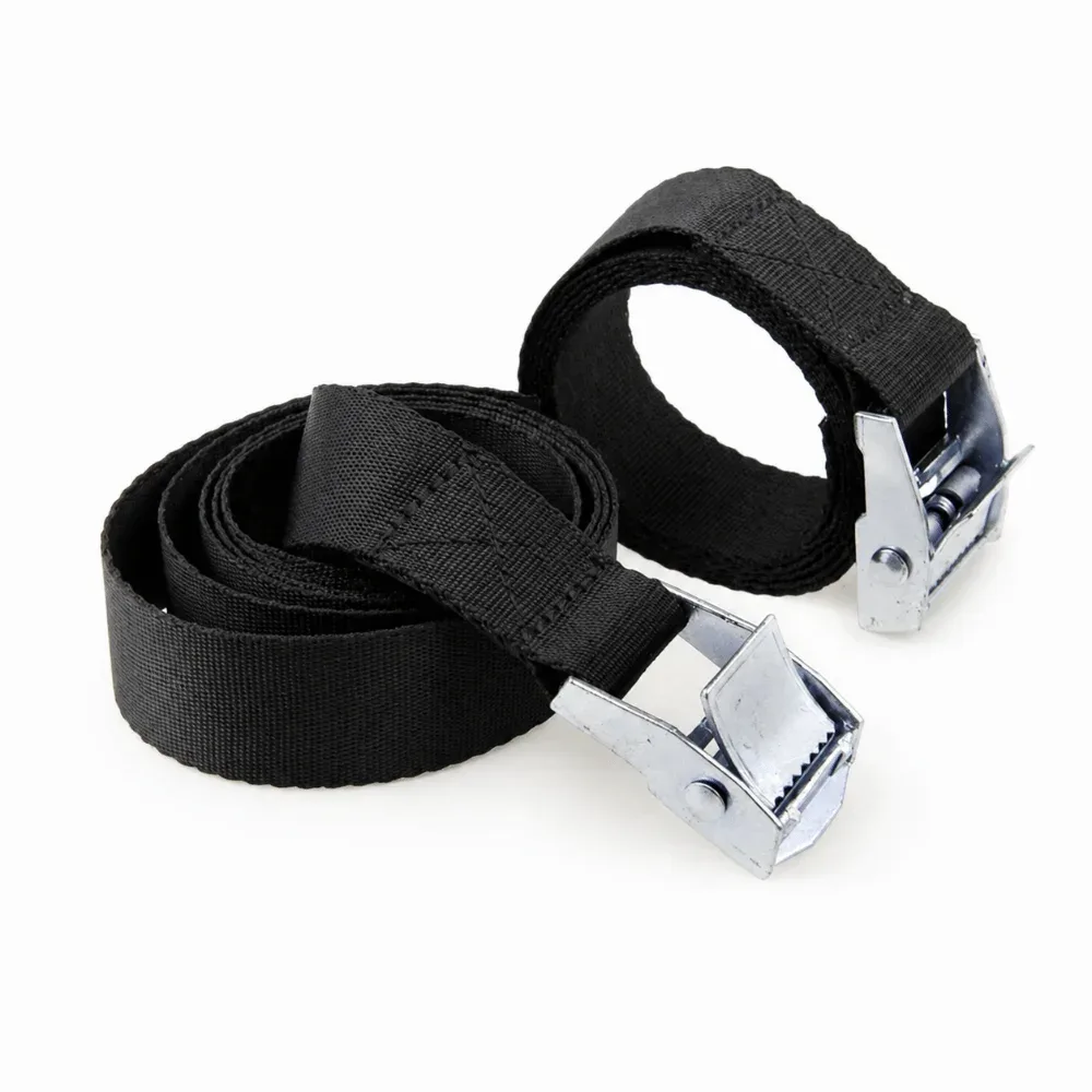 sangles d'arrimage noires 1/2/3 mètres * 25 mm, sangles de bagages réglables, ceinture à cliquet robuste, boucle en métal, sangles d'arrimage de cargaison