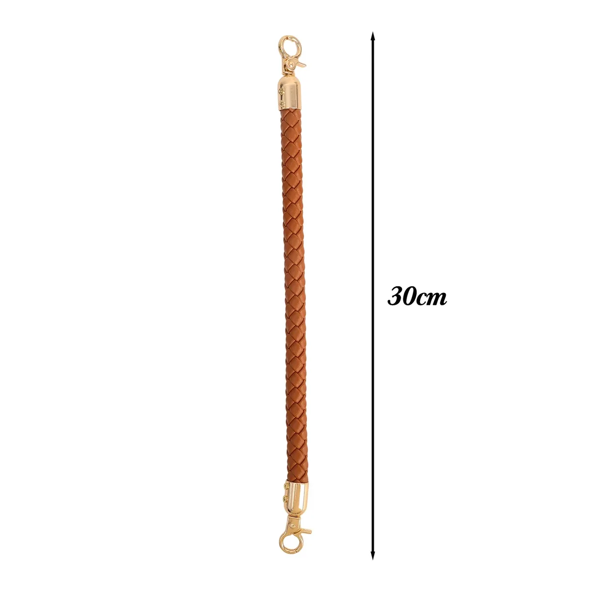 2/1 pièces 30cm en cuir pu tressé sac à bandoulière sangle sac poignées courtes bricolage remplacement sac à main poignée pour sac à main ceinture accessoires