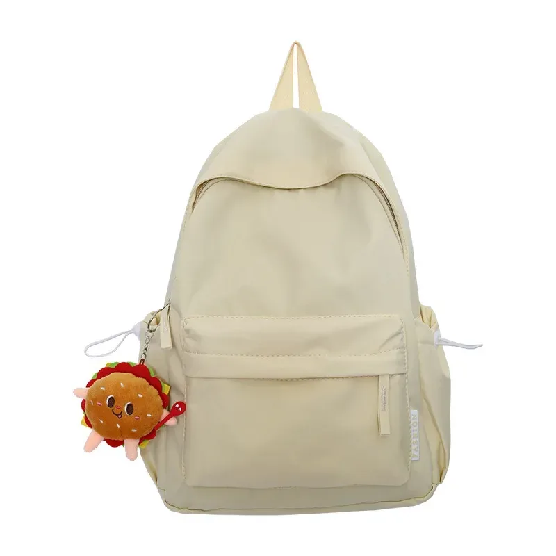sac dos nylon unisexe noir rose beige vert khaki jaune voyage décontracté polyester intérieure fendue extérieure limon
