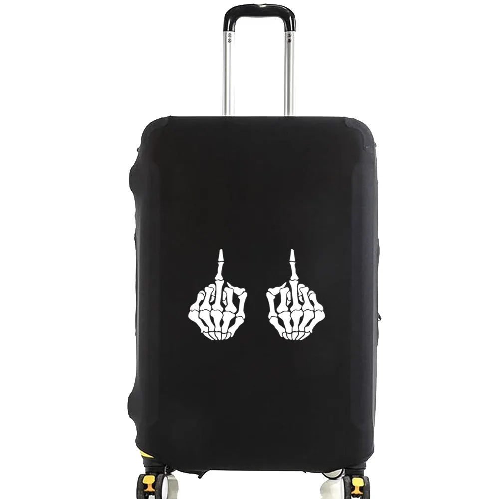 juste de bagage unisexe avec motif de série d'images blanches, sacs à poussière élastiques, valise à roulettes, étui à la mode, accessoires de voyage, 18 "-28"