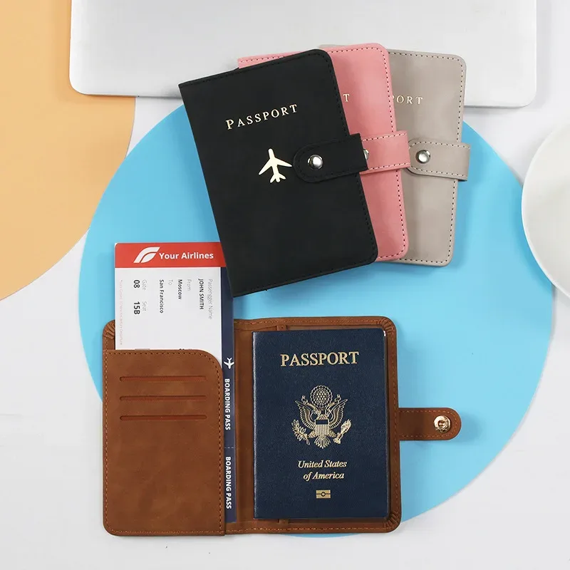porte-passeport de voyage, organisateur, portefeuille de cartes de crédit pour hommes/femmes, mallette de rangement d'accessoires de voyage essentiels