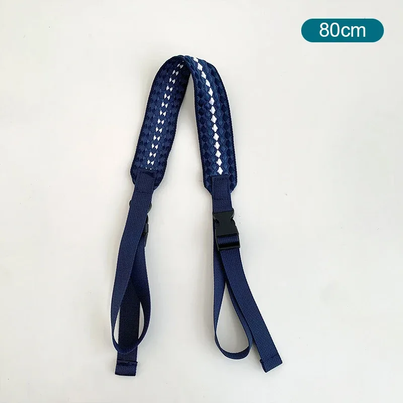 sangles de sac à bandoulière réglables d'inspiration sportive ; accessoires de sac en nylon brodés unisexe avec bouton de traction.