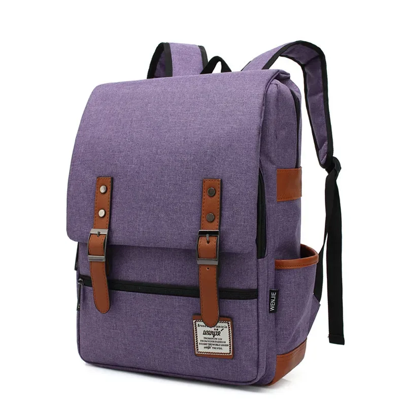 sac à dos vintage pour ordinateur portable de 16 pouces, sacs en toile pour femmes, sacs de voyage en toile pour hommes, sacs à dos décontractés rétro, sacs d'école pour adolescents