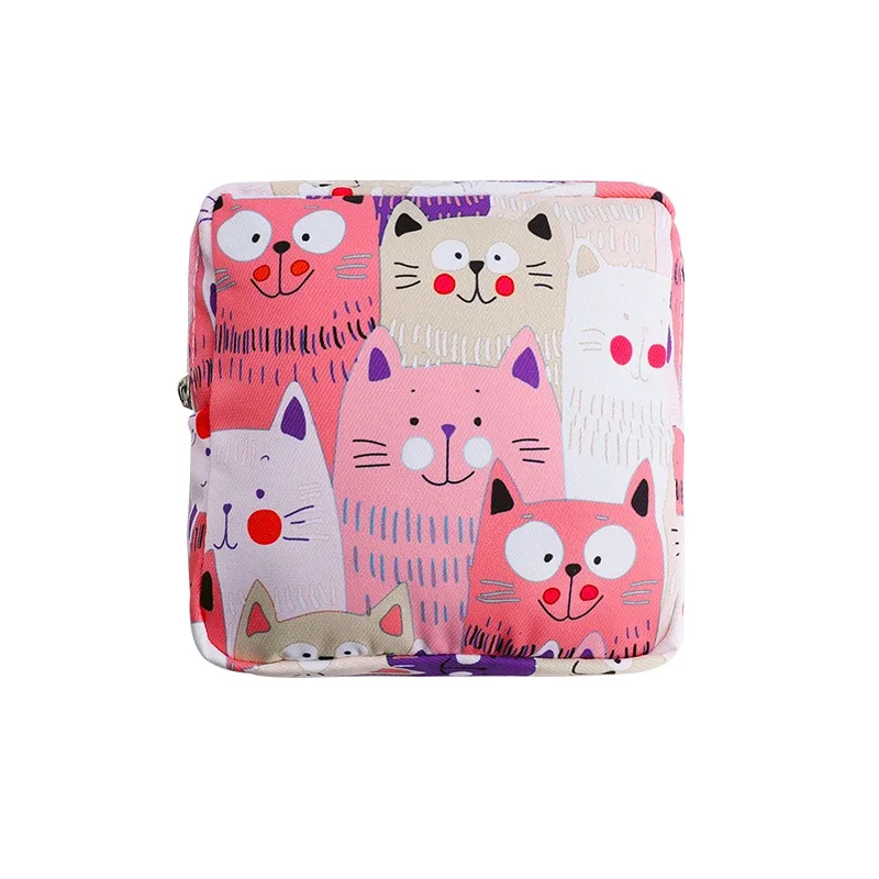 petit sac à cosmétiques de voyage pour femmes, trousse de maquillage rouge à lèvres pour filles, sac à serviettes hygiéniques, étui pour 03/présidence, sacs de rangement