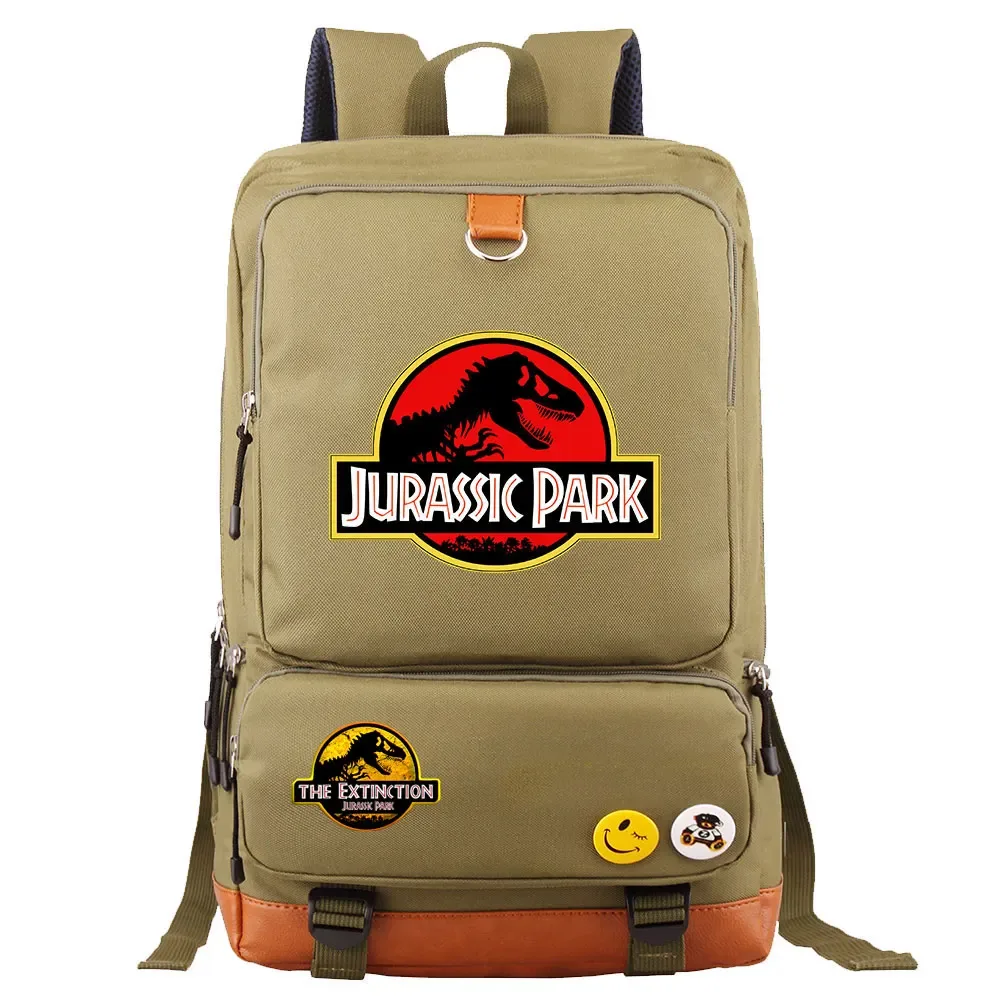 dinosaure jurassic park monde garçon fille enfants retour à l'école livre sacs, femmes adolescents mochila, hommes ordinateur portable étudiant sac à dos