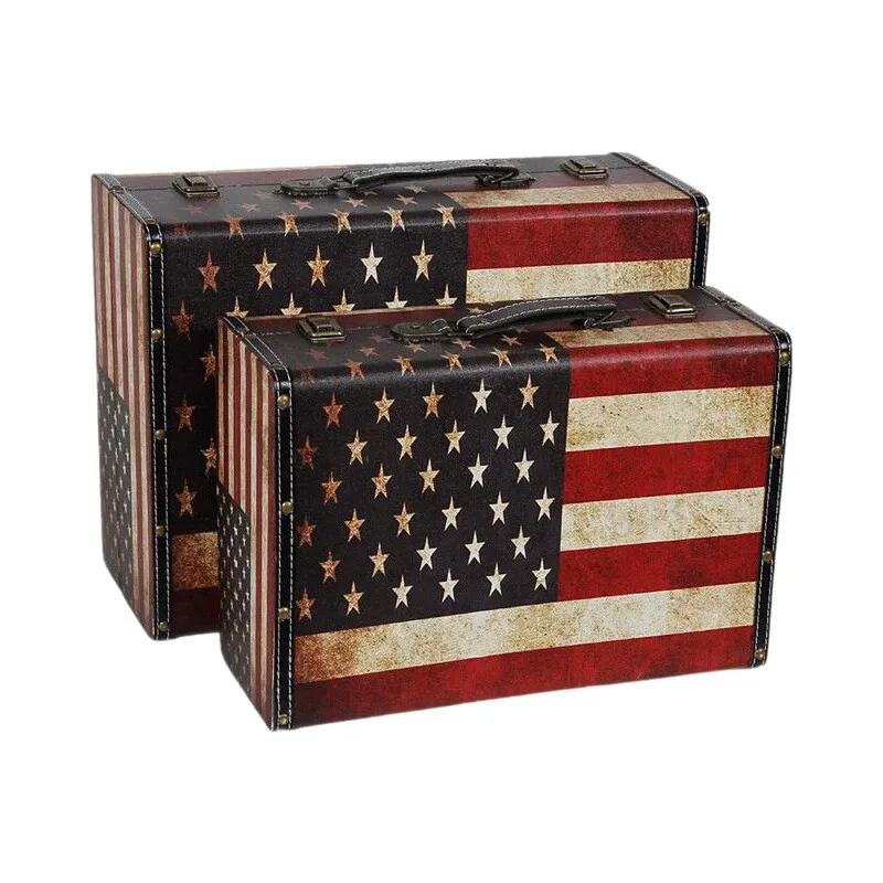 valise à bagages en pu de style vintage, sac rigide vintage pour ordinateur, sac de rangement pour bagages, boîte de voyage pour ordinateur portable avec poignée