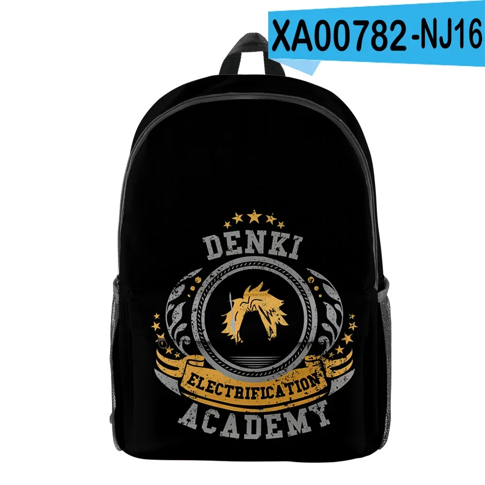luxe populaire denki kaminari élève bookbag cahier sacs à dos impression 3d oxford imperméable garçons/filles voyage sacs à dos