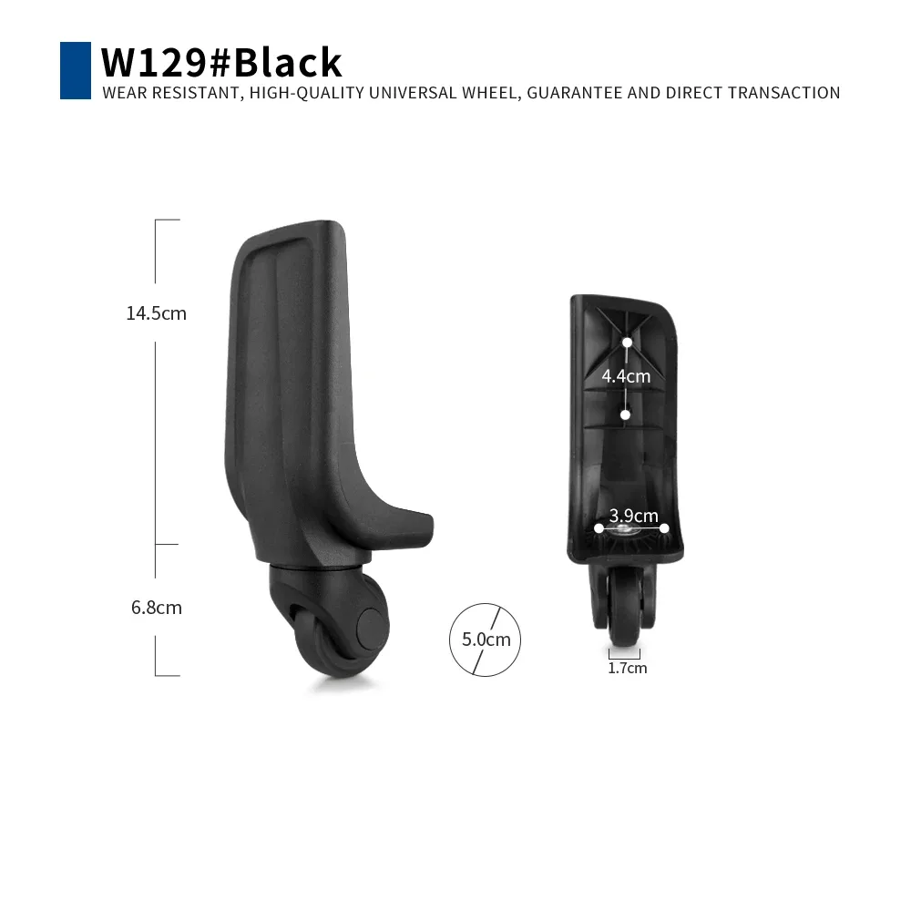 rouleau universel bagage nylon noir froissé structure robuste vis métalliques roulement précision mobilité fluide remplacement accessoire voyage