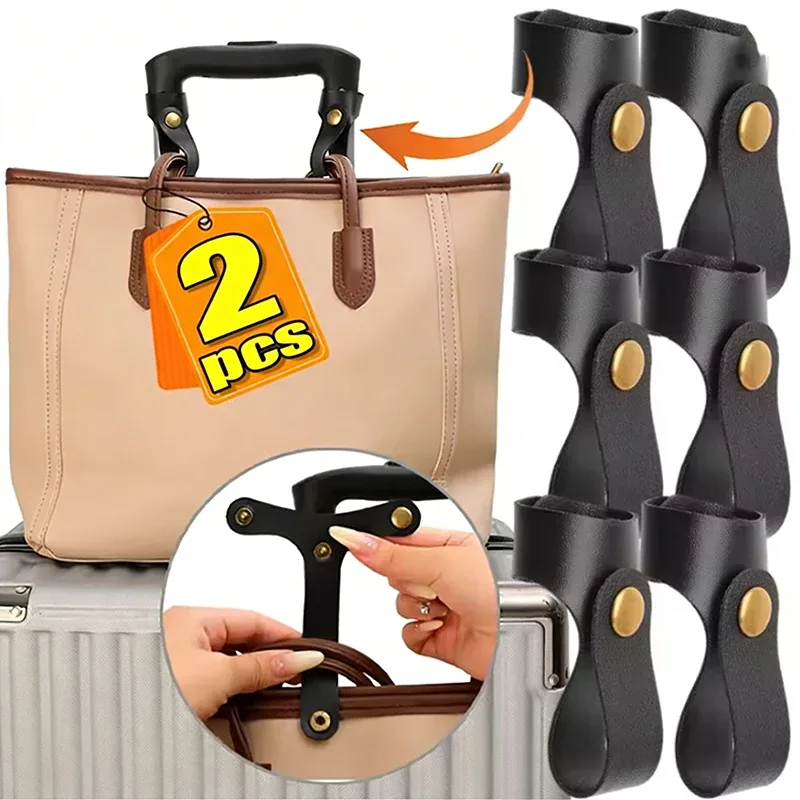 sangle de bagage portable en pu antivol avec fixation pour valise, accessoires de voyage