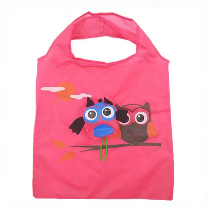 sac à provisions pliable en forme de l, théâtre d'animaux mignon, fourre-tout réutilisable, sac à main portable, sac de voyage lancé, sacs de rangement pliants, organisateur