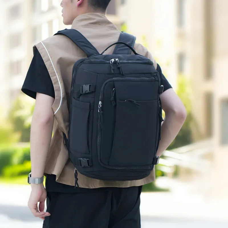 sac à dos de voyage grande capacité unisexe, léger, multifonctionnel, sacoche pour ordinateur, sac à bandoulière décontracté en pvc imperméable