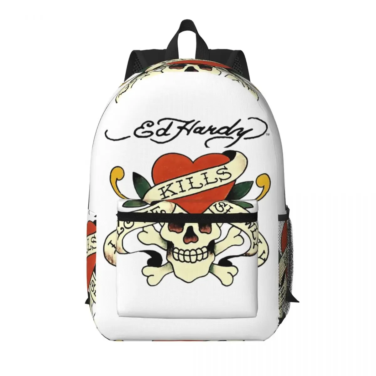ed hardy love kills slowly sac à dos pour garçons et filles, sac d'école pour enfants, sacs à bandoulière pour ordinateur portable pour hommes et femmes