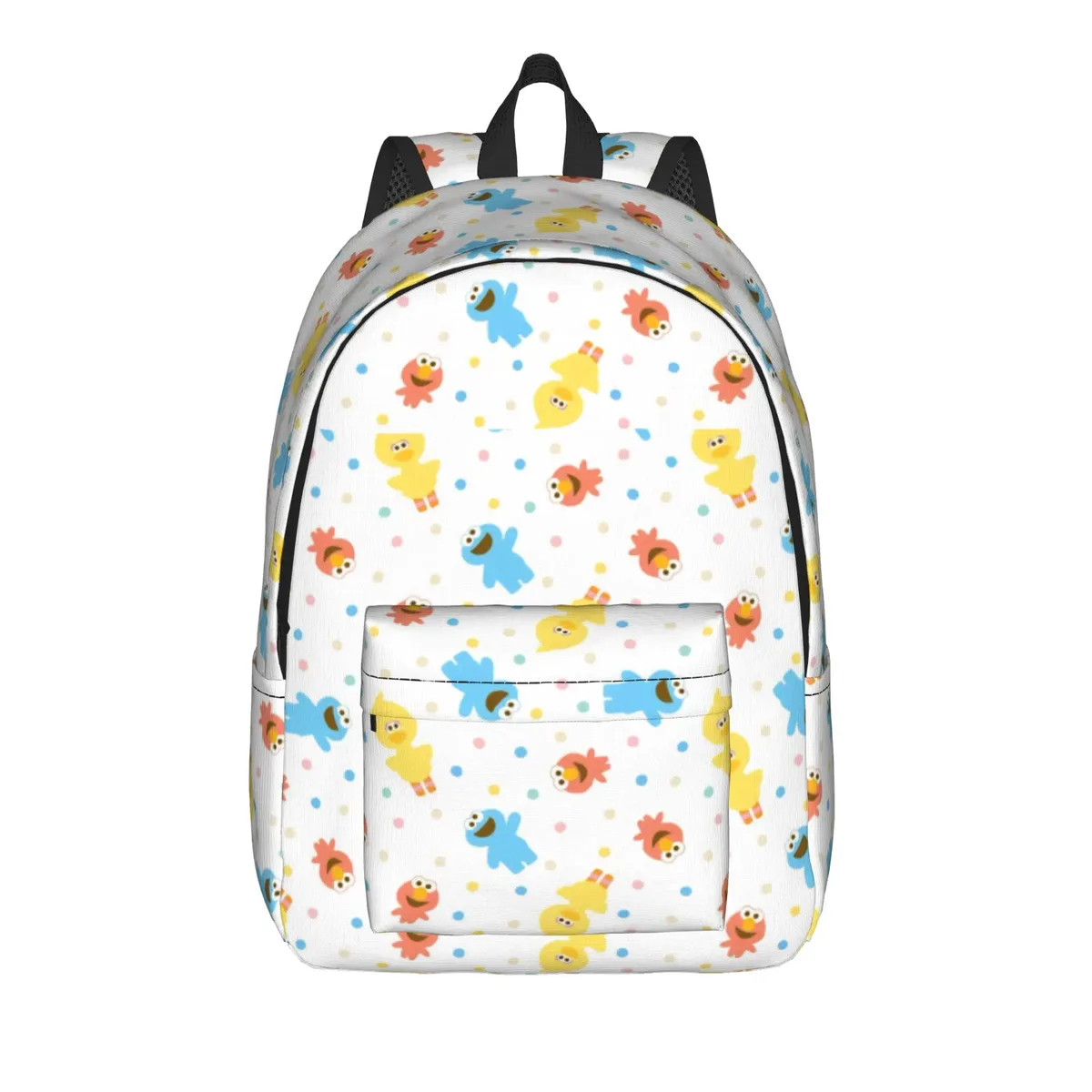 sac à dos décontracté sesames streets, durable, pour le lycée, la randonnée, les voyages, motif de faces cubiques, sac à dos de jour pour hommes et femmes, sacs en toile pour l'université