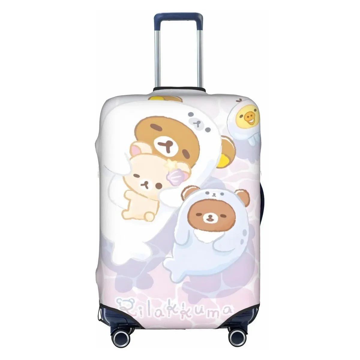 housse de bagage de voyage personnalisée r-rilakkumas, housse de protection élastique pour valise à motif de dessin animé, convient aux valises de 18 à 32 pouces