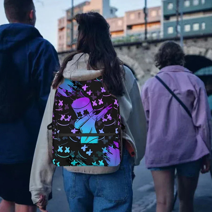 sacs à dos de personnages de dessins animés dégradés pour garçons et filles, meilleurs cadeaux, sac à dos scolaire 2d plat pour enfants