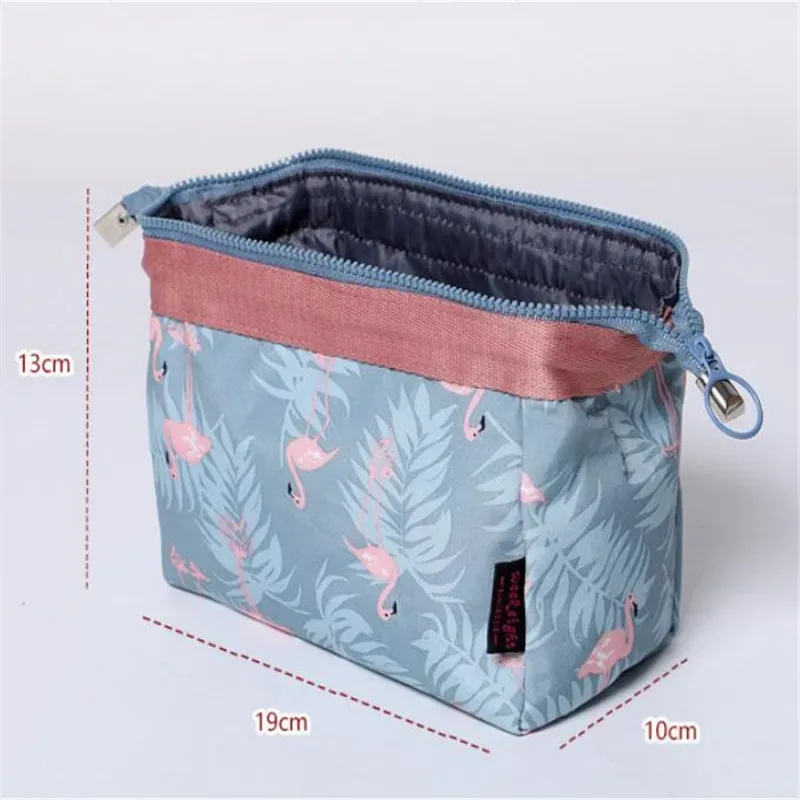 trousse de toilette et de maquillage pour femme et fille, motif flamant rose, sac de rangement pour produits de beauté et articles de toilette, étui de voyage et de bain