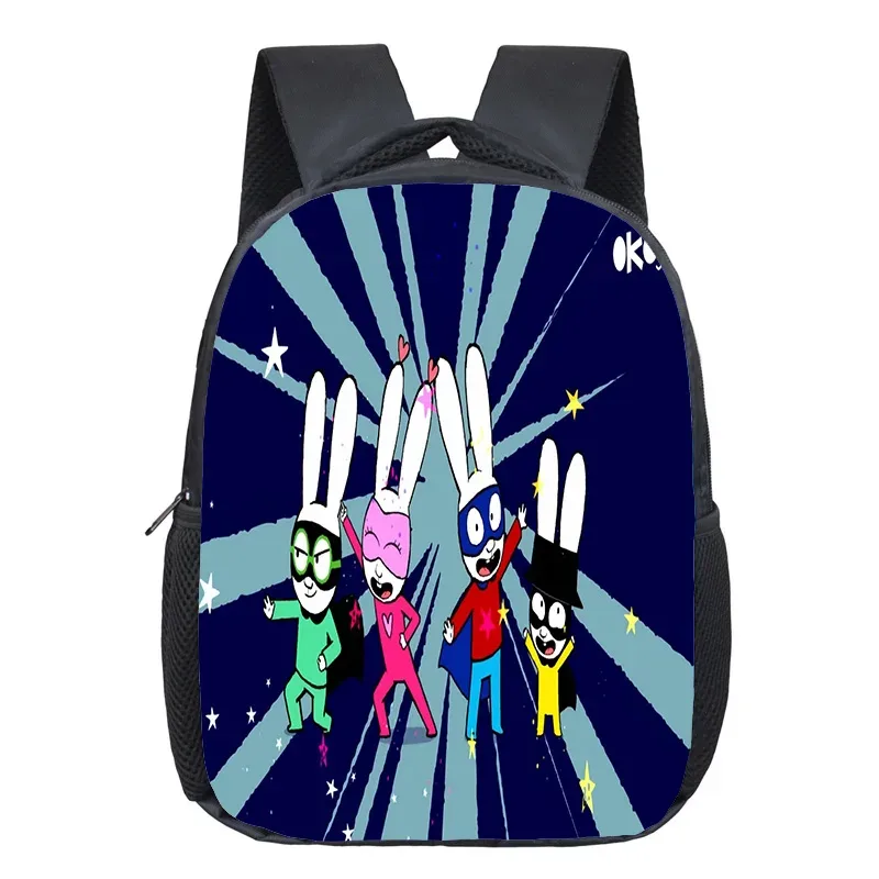 sac à dos scolaire simon super rabbit pour garçons et filles, motif dessin animé amusant, sac à dos enfant, sac à dos anime, sac à dos imprimé 3d, mochila