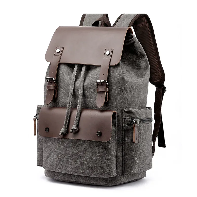 nouveau sac à dos pour hommes sac à dos en toile vintage sac d'école sacs de voyage pour hommes sac à dos de grande capacité sac à dos pour ordinateur portable sac de haute qualité