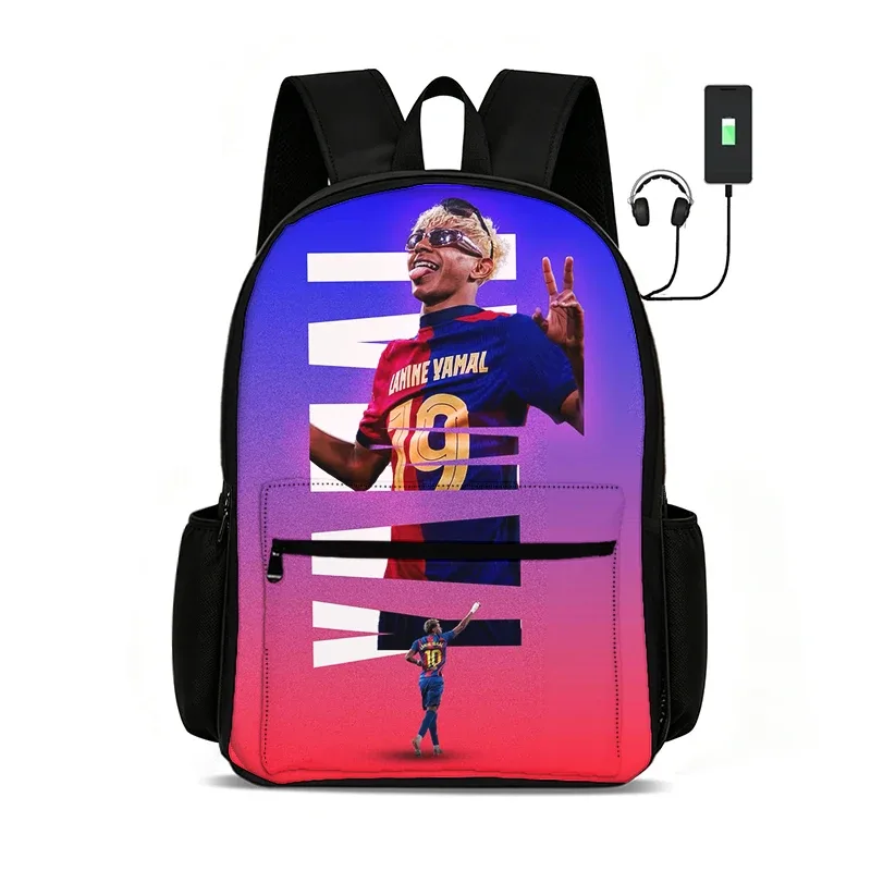 sac à dos football star l-lamin yamal, sacs d'école, de voyage, de grande capacité, sacs de sport, sacs à dos pour étudiants
