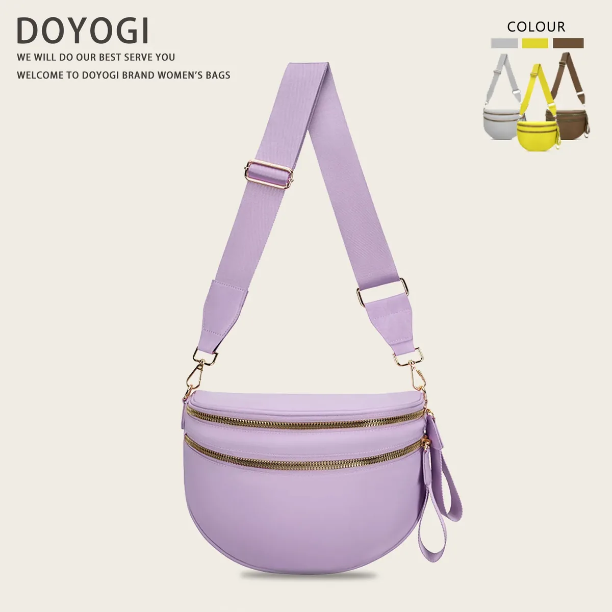 doyogi noir et blanc à carreaux spacieux bum sac sacs à bandoulière pour femmes en nylon essentiels de voyage sac de maman sac à couches pour maman