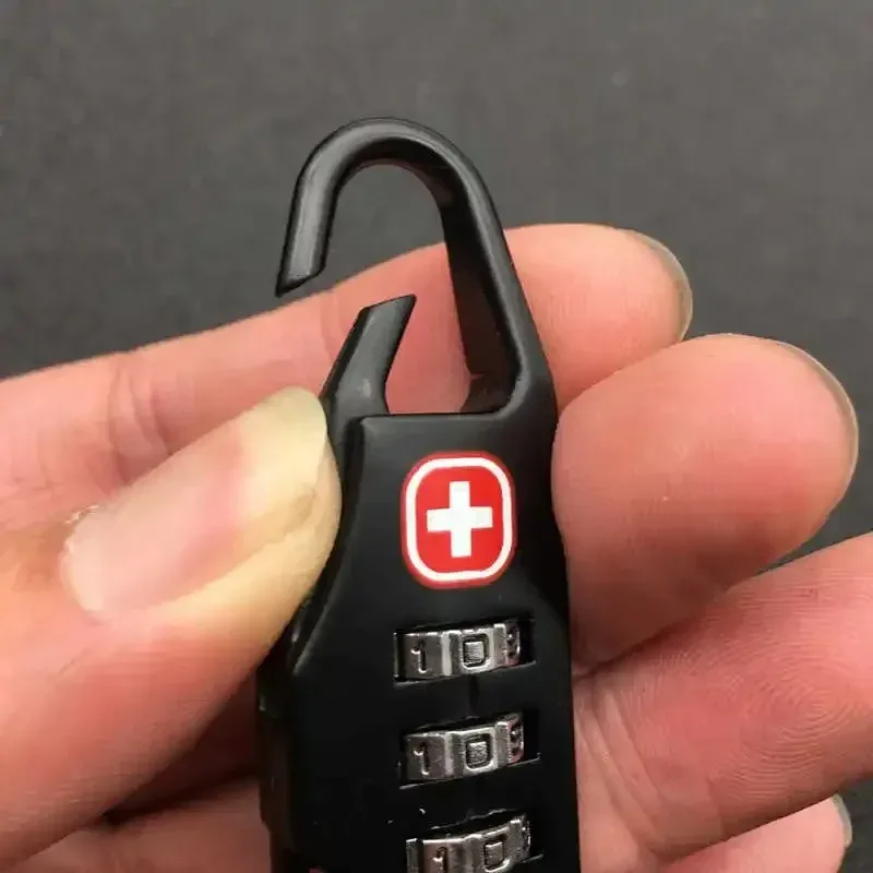 cadenas combiné serrure tsa alliage zinc sécurité douane chiffres rotatifs poignée crochette logo croix usage voyage