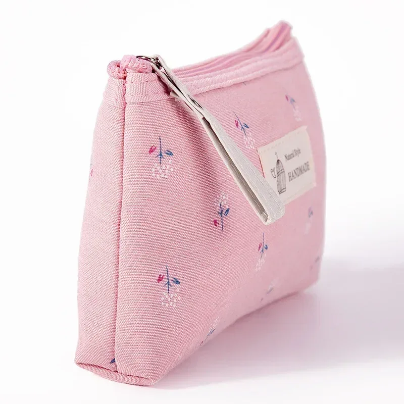 petit sac à cosmétiques floral pour femme, trousse de maquillage, sac à main de voyage, sacs de maquillage de lavage de toilette à fermeture éclair, sac à main en poudre