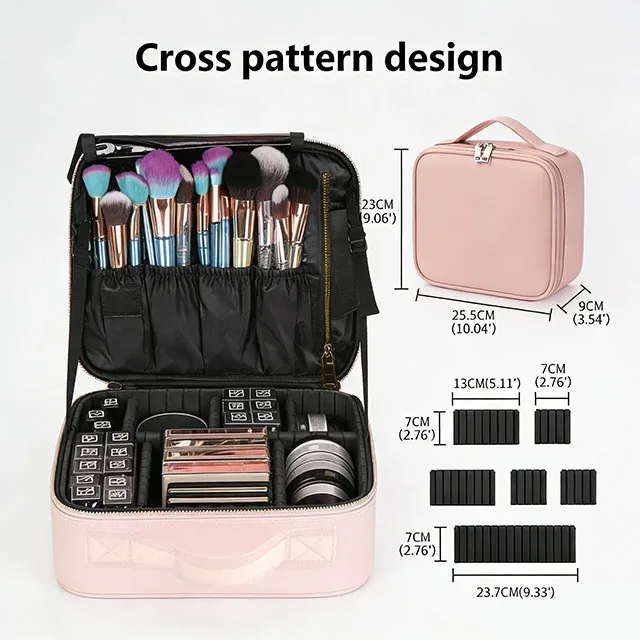 trousse de maquillage professionnelle de haute qualité pour femmes, sac cosmétique transparent en pvc, boîte à outils pour filles, trousse de maquillage de voyage pour artistes