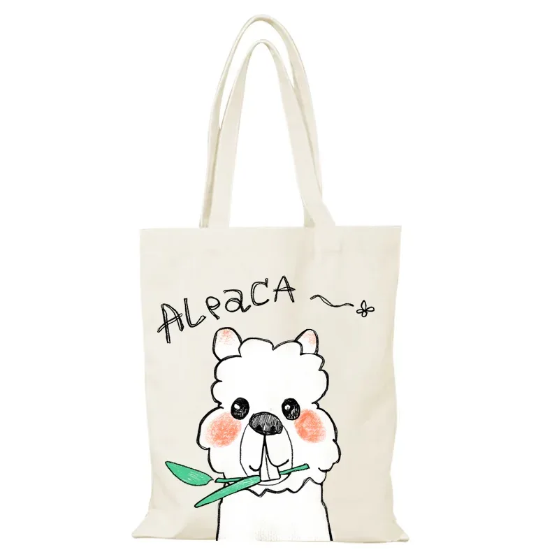 sac pour femmes mignon dessin animé dame sacs toile sac fourre-tout sacs à main eco shopper shopping plage tissu sac à main épaule le pliant nouveau