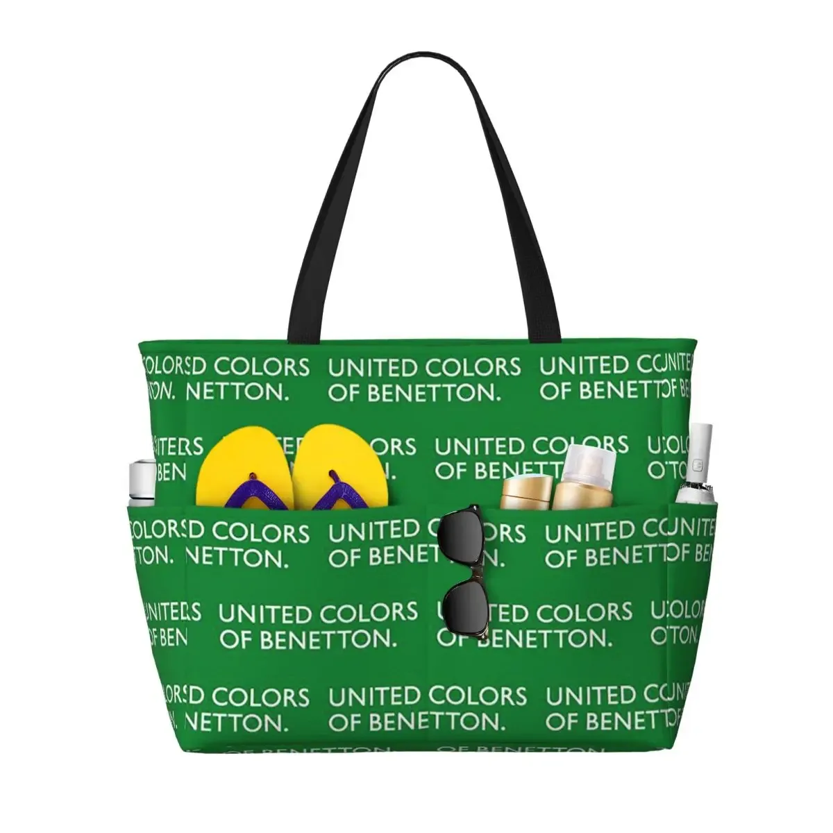 united colors of benetton – sac fourre-tout de plage, sac de sport, de yoga, grand sac fourre-tout pour femmes, sac de voyage, sac de fitness