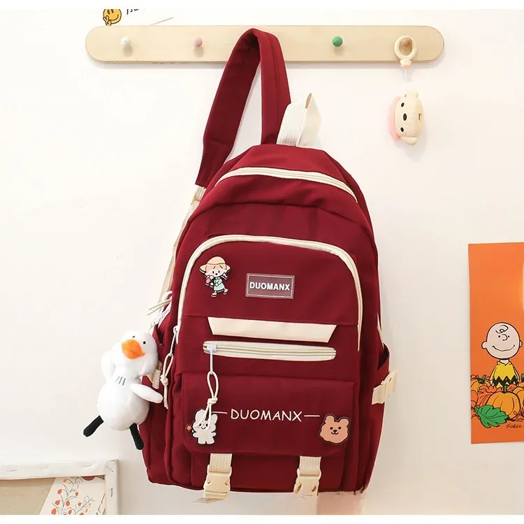 Sac à dos simple grande capacité pour lycéens, sac à double bandoulière pour collégiens, petit public du collège, école primaire