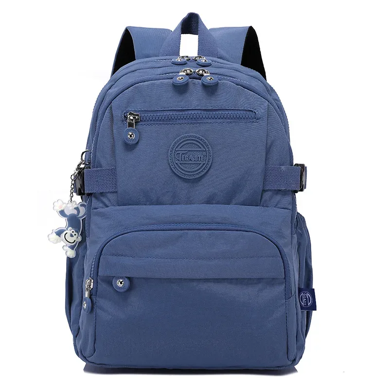 haute qualité nylon imperméable a4 étudiant cartable femmes hommes sac à dos léger sac de voyage bleu vert noir rouge rose m2303