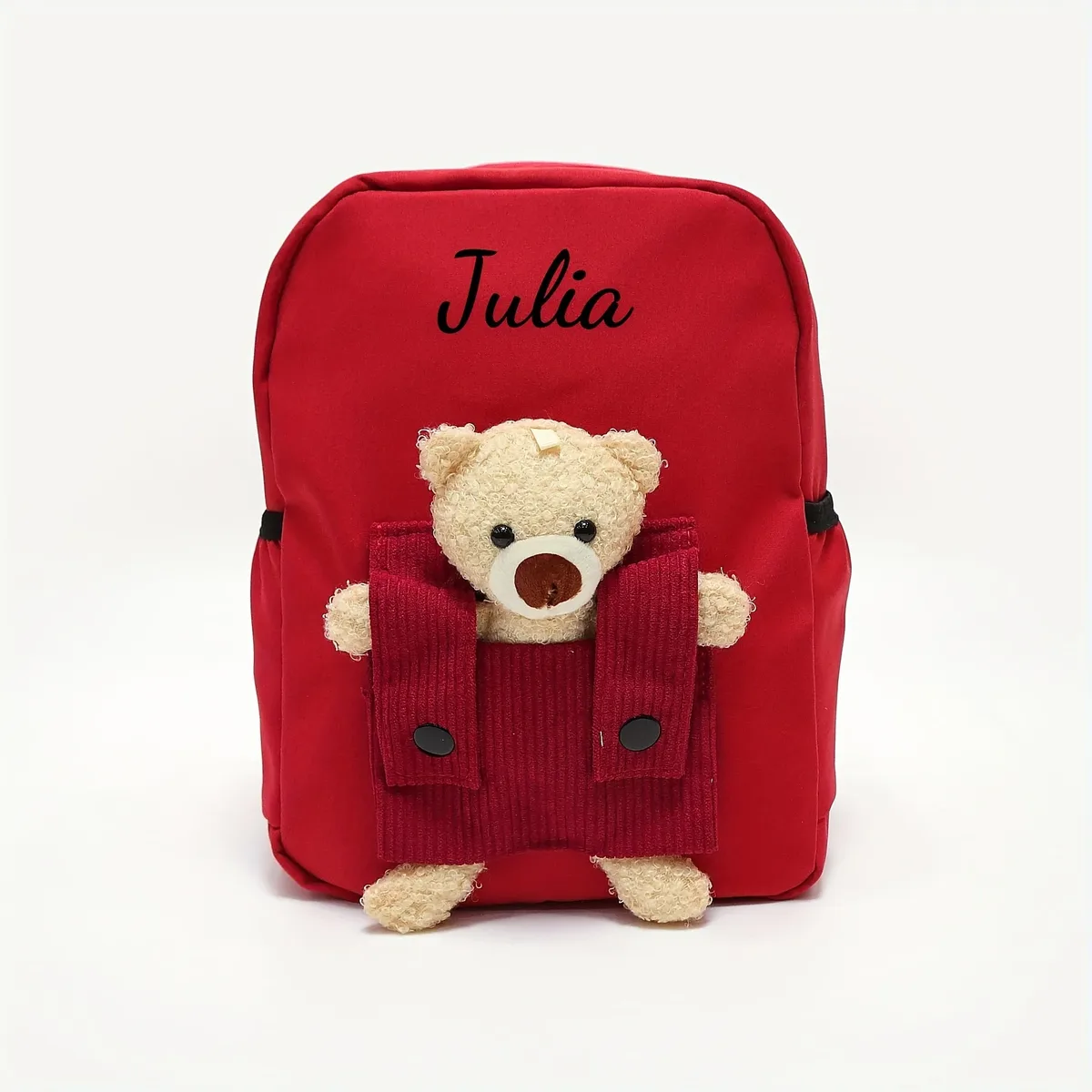 sac à dos personnalisé avec nom brodé d'ours en peluche mignon – sac à dos doux et durable pour le campus quotidien des tout-petits, cadeaux parfaits pour l'école