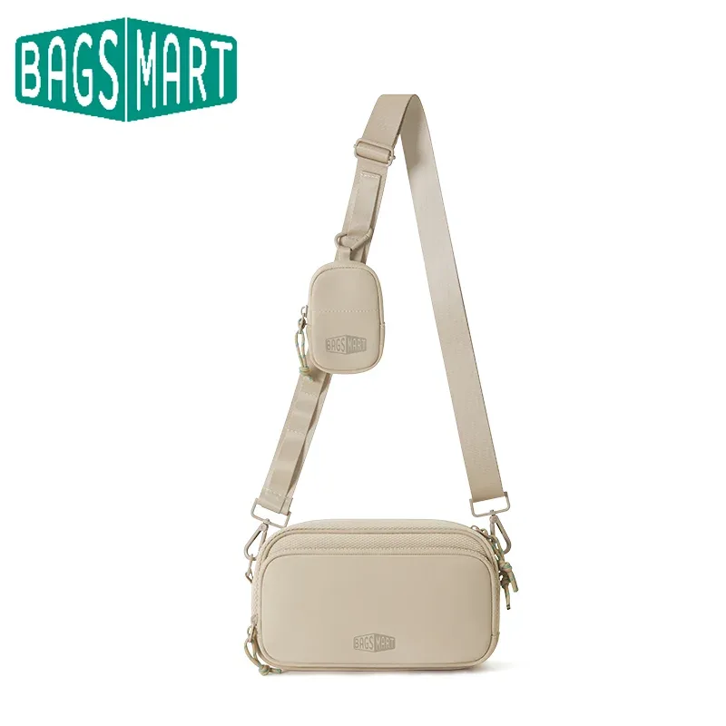 bagsmart sac à bandoulière pour femme sac à bandoulière décontracté d'entraînement portefeuilles mains libres sac de ceinture grande capacité sacs banane d'extérieur pour hommes