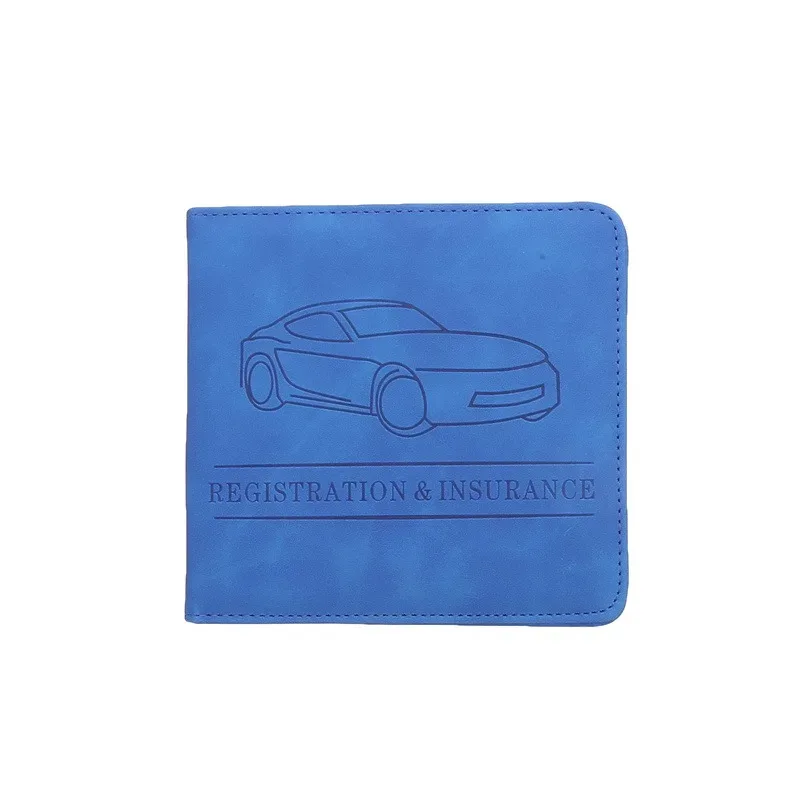 porte-assurance d'enregistrement de voiture, couverture de permis de conduire, documents automobiles en cuir, sac de rangement de permis de conduire, porte-carte de crédit