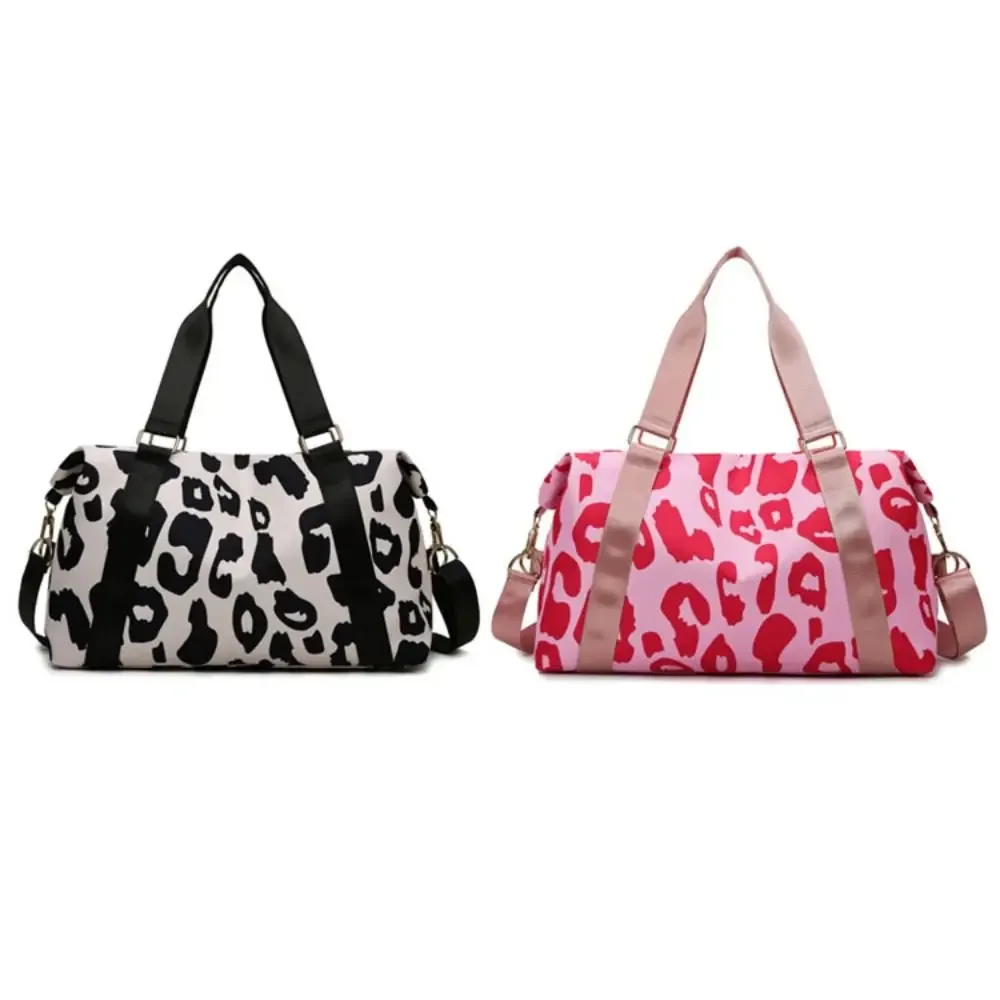 sac de sport oxford imprimé léopard, sac multifonctionnel à porter sous le bras, sac à bandoulière de fitness, sac fourre-tout, sac à main de grande capacité, sac de plage