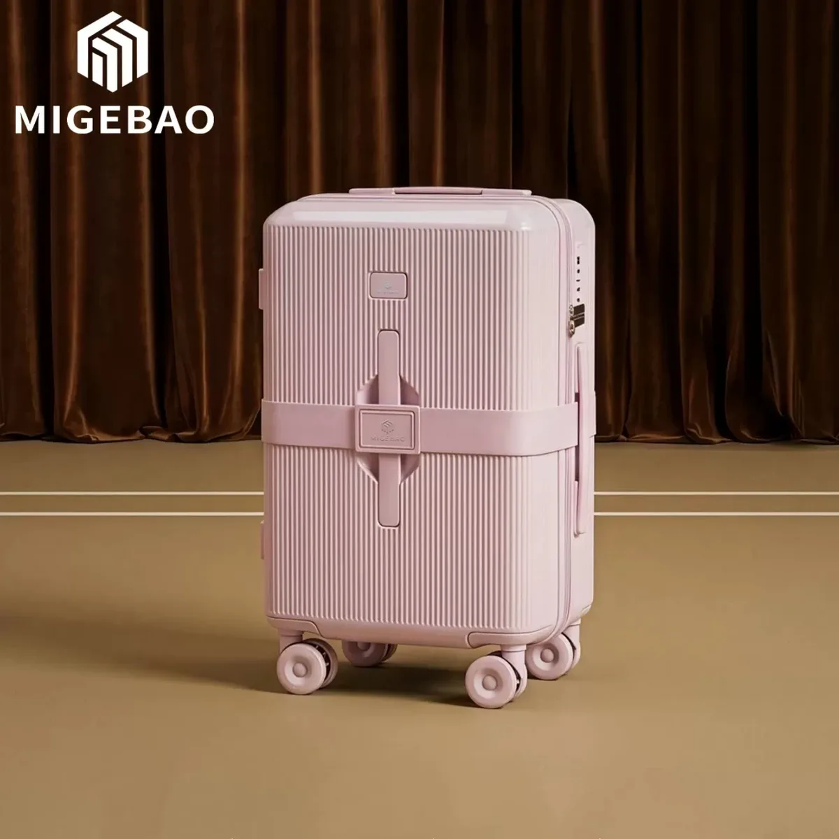 nouvelle valise à roulettes tendance 2026 grande capacité coque rigide en pc avec serrure tsa pour étudiant 20/24/26/28 pouces