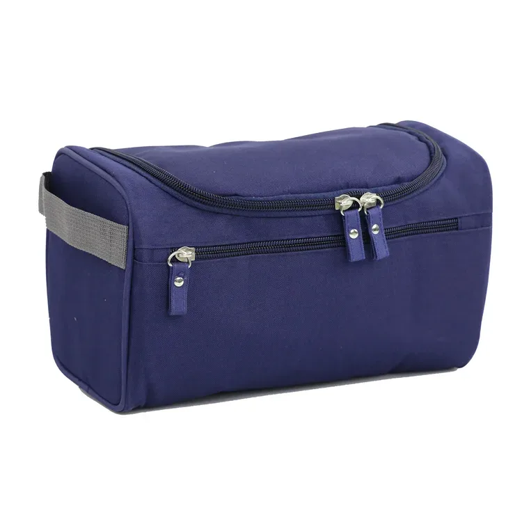 sac de rangement portable en polyester à fermeture éclair pour hommes et femmes, organisateur de produits de toilette, sac à cosmétiques de voyage, pochette de lavage étanche suspendue
