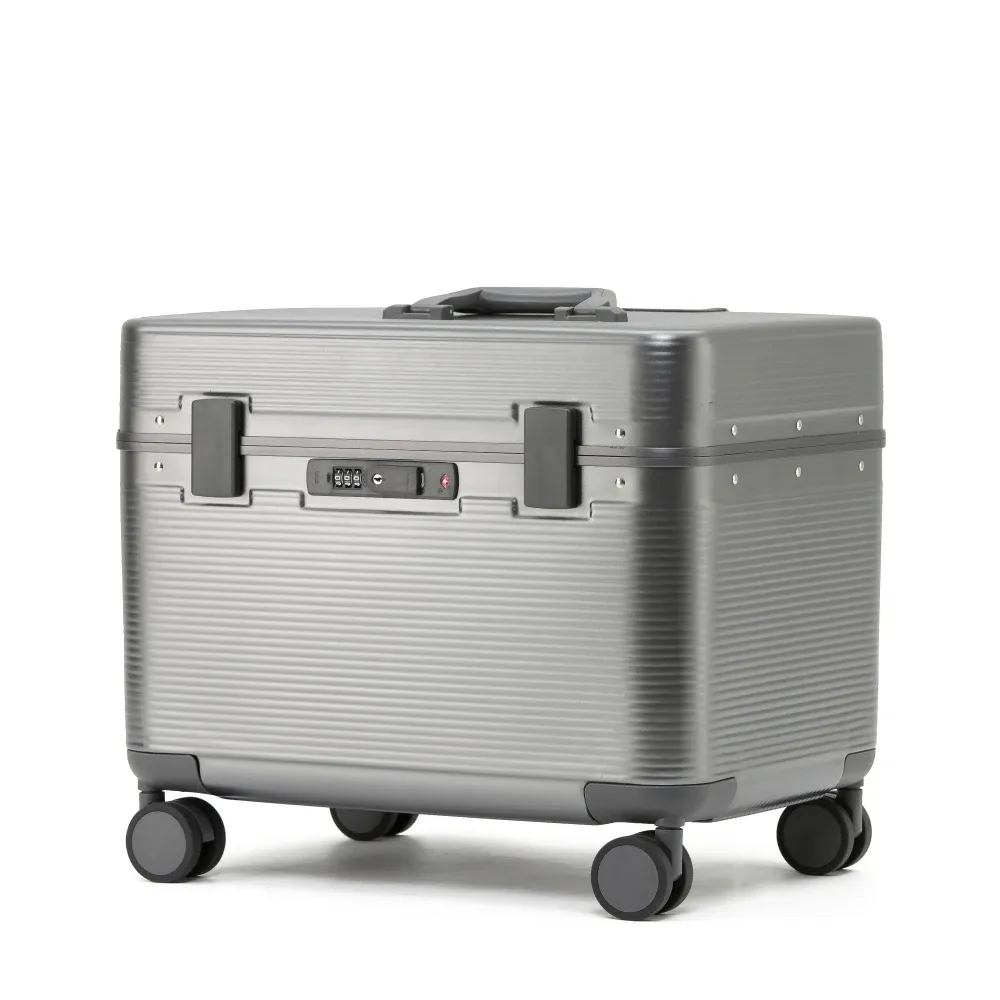valise de voyage à ouverture supérieure 18/20 pouces, boîtier de chariot d'embarquement avec cadre en alliage d'aluminium, bagages roulants pc + matériau abs
