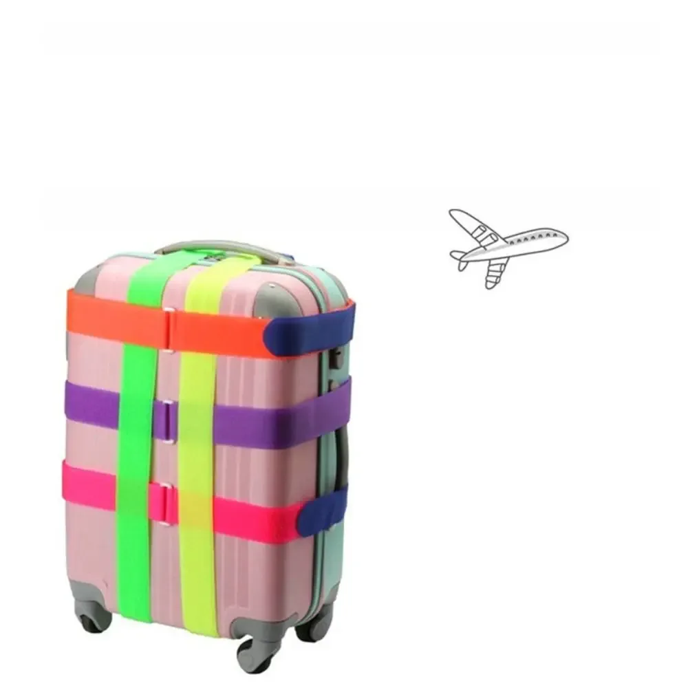 bande artificiel astique réglable en nylon pour bagages de voyage, ceinture d'emballage croisée, sangles de protection pour valise, accessoires