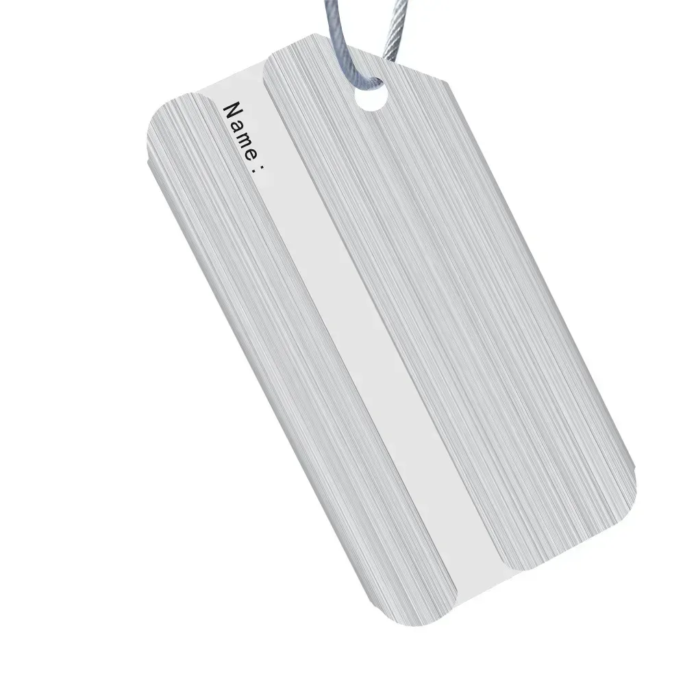 étiquettes de bagage de voyage en métal de mode étiquettes de nom de bagage porte-étiquette d'adresse de valise étiquette de bagage en alliage d'aluminium accessoires de voyage