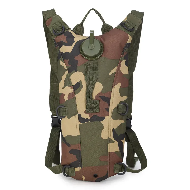 sac à dos d'hydratation tactique portable pour l'extérieur, sac à eau pour le voyage, la randonnée, le cyclisme, l'escalade, la chasse, sac imperméable en oxford, poche à eau