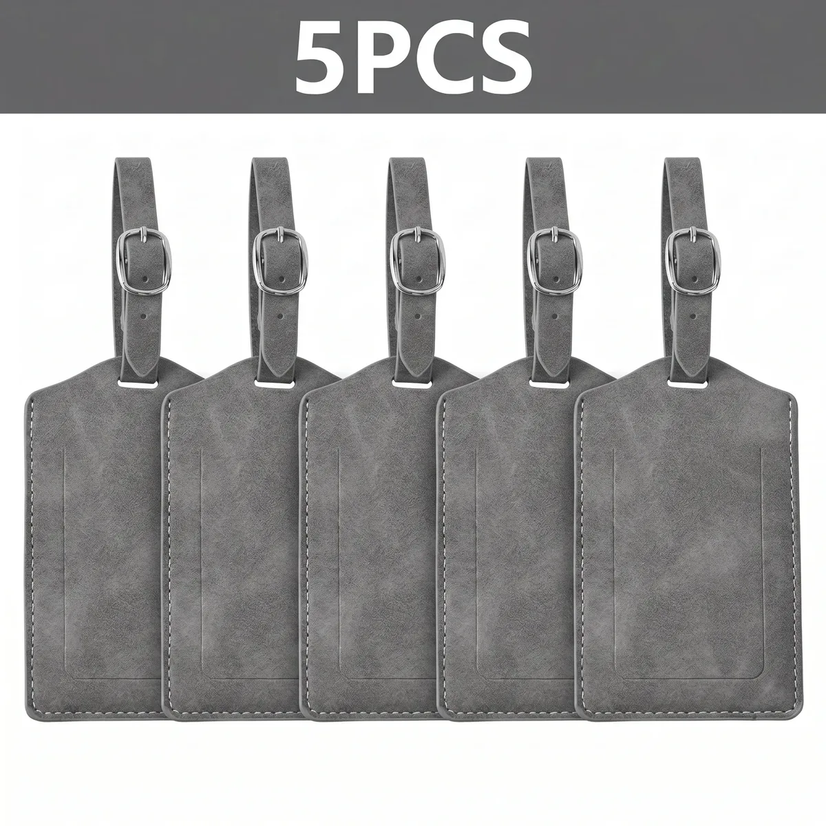 pomelo best – lot de 3/5/8 étiquettes de bagage en cuir pu pour la confidentialité, accessoires de voyage pour hommes et femmes